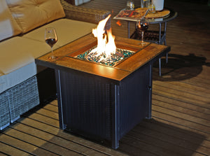 30in Square Gas Fire Pit